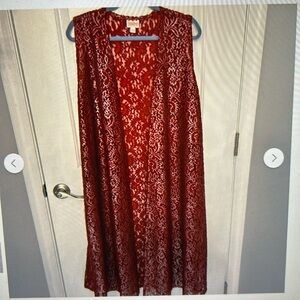 LuLaRoe Elegant Joy Vest Large